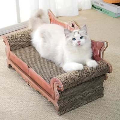 Cat Claw Sharpening Supplies Corrugated Paper Sofa Shape Cat Scratching Board