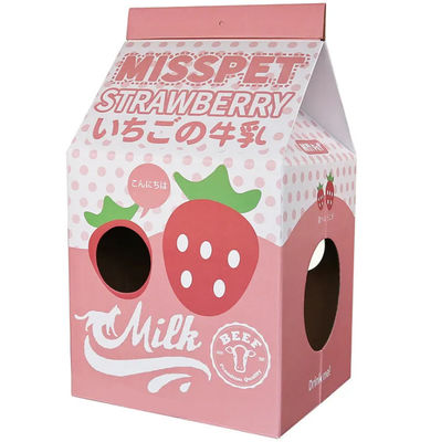 Cow Box Cat Scratching Board Wholesale Corrugated Cat Scratching Board Enclosed Cat Boxes