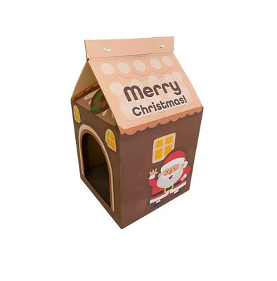 Cow Box Cat Scratching Board Wholesale Corrugated Cat Scratching Board Enclosed Cat Boxes