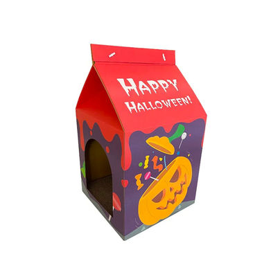 Cow Box Cat Scratching Board Wholesale Corrugated Cat Scratching Board Enclosed Cat Boxes