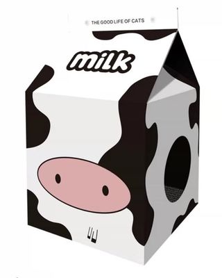 Cow Box Cat Scratching Board Wholesale Corrugated Cat Scratching Board Enclosed Cat Boxes