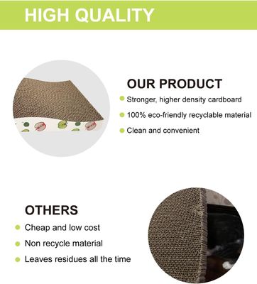 Premium Corrugated Cat Scratching Board with Catnip Indoor Cat Furniture Durable Scratch Pad for Kittens Cats Play