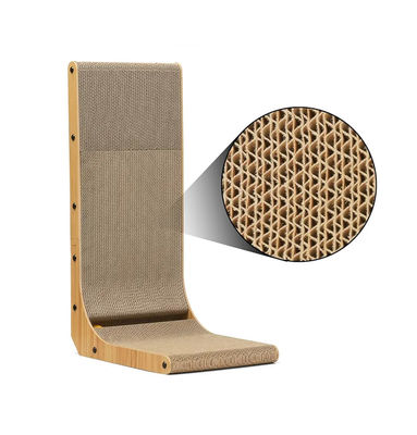 Anti-Wear Corrugated Paper Cat Scratch Board Can Be Customized L-Shaped Cat Scratch Board