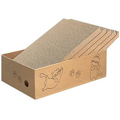 5 Pack High Quality Cat Scratcher Board Corrugated Paper Pet Interactive Toy Sustainable Cat Toy Whosale
