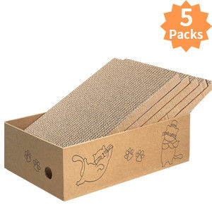 5 Pack High Quality Cat Scratcher Board Corrugated Paper Pet Interactive Toy Sustainable Cat Toy Whosale