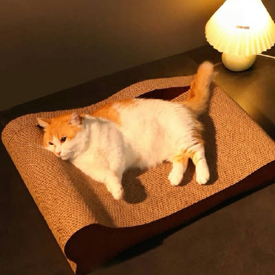 Cat Scratcher with Catnip Premium Corrugated Indoor Cat Furniture Durable Scratch Pad for Kittens Cats Play
