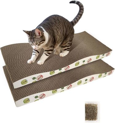 Custom Cat Scratching Board, Corrugate Cat Scratcher for Indoor Cats with Catnip