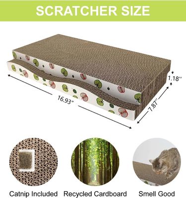 Custom Cat Scratching Board, Corrugate Cat Scratcher for Indoor Cats with Catnip