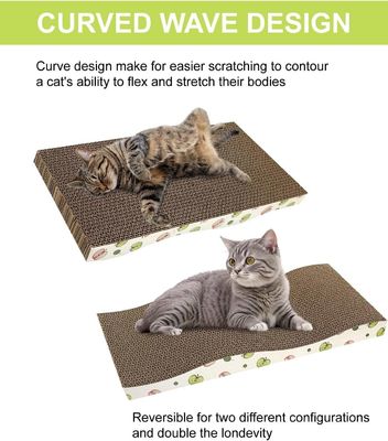 Custom Cat Scratching Board, Corrugate Cat Scratcher for Indoor Cats with Catnip
