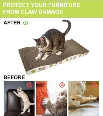 Custom Cat Scratching Board, Corrugate Cat Scratcher for Indoor Cats with Catnip