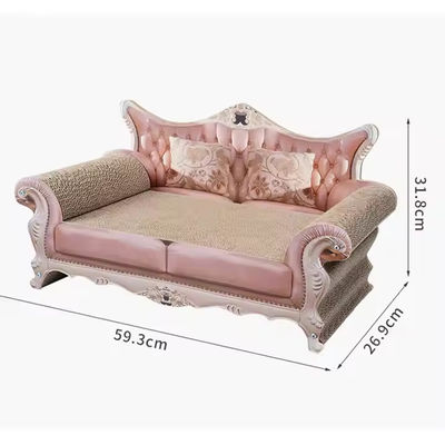 MEOW LOVE Luxury Retro Style Cat Scratch Board Sustainable Corrugated Paper Pet Bed for Small Animals Comfortable Modern  Sofa