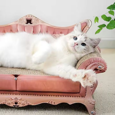 MEOW LOVE Luxury Retro Style Cat Scratch Board Sustainable Corrugated Paper Pet Bed for Small Animals Comfortable Modern  Sofa