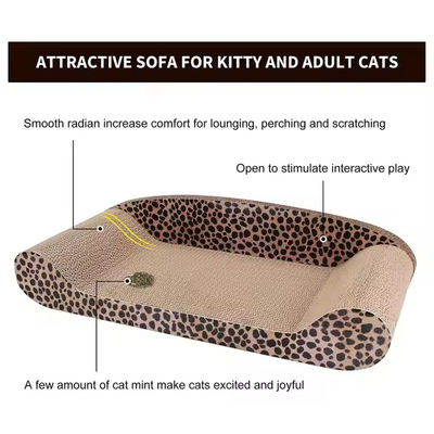 MEOW LOVE MEOW LOVE Custom 24 Inch Cat Scratcher Cardboard Sofa Extra Large Size Cat Scratcher for Indoor Cats