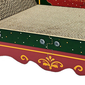 Cat Scratcher Bed, Cardboard Cat Bed with Catnip Christmas Couch Cat Scratching Board Cardboard Cat Couch, Large Thick