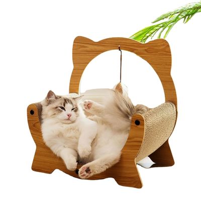 MOWE LOVE Factory Direct Can Customize High-Quality Corrugated Paper Durable C-Type Chair Shape Cat Scratch Board