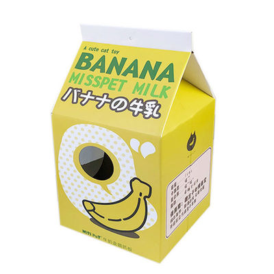 Grinding Claws Milk Carton Beverage Shape Corrugated Paper Cat Nest Scratching Board