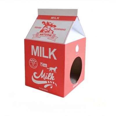MEOW LOVE PET Milk Drink Shaped Corrugated Paper Cat Nest