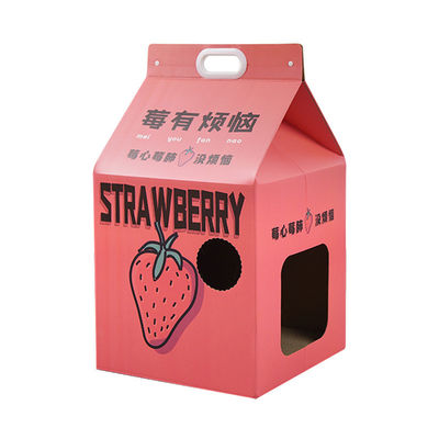 MEOW LOVE PET Milk Drink Shaped Corrugated Paper Cat Nest