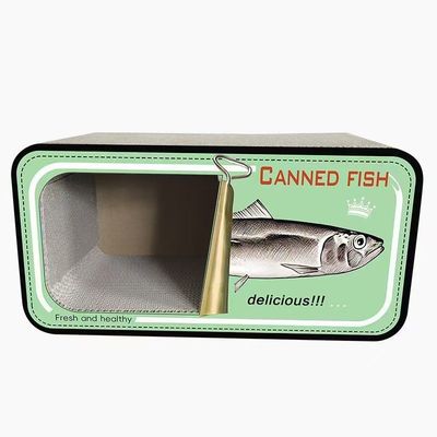 Customizable Foldable Fish Can Design Corrugated Cat Scratcher Bed High End Indoor Pet House Hot Selling