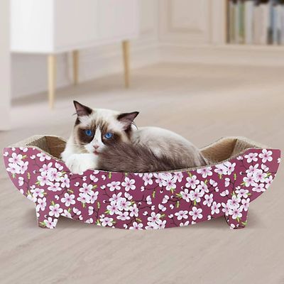 Scratcher Cat Scratching Post Lounge Relaxing Bed Cat Scratcher Cardboard Play