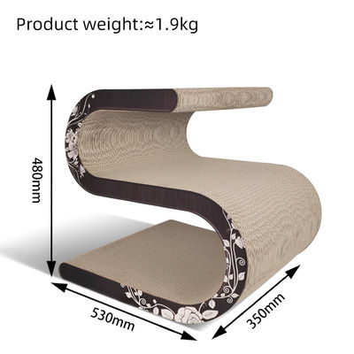 Cat Scratcher Reversable Cardboard Kitten Scratch Tower Cats Scratching Board S Shape Long Lasting