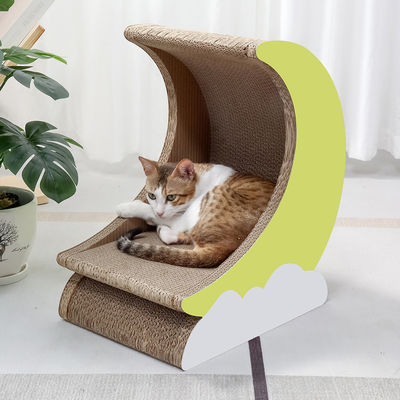 Moon Cat Scratch Board High Quality Corrugated Paper Environmental protection