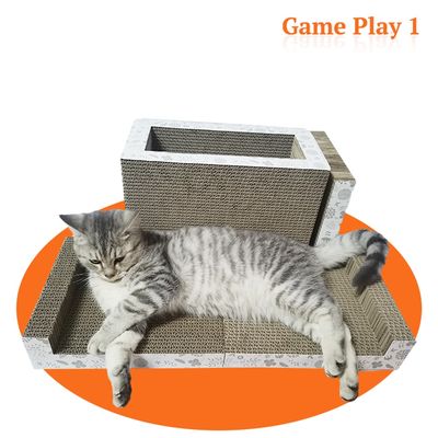 Cat Scratch Board Cat Scratcher with Bell BalL Box Set Cat Scratching Board Multiple Combinable Combination Shapes