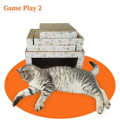 Cat Scratch Board Cat Scratcher with Bell BalL Box Set Cat Scratching Board Multiple Combinable Combination Shapes