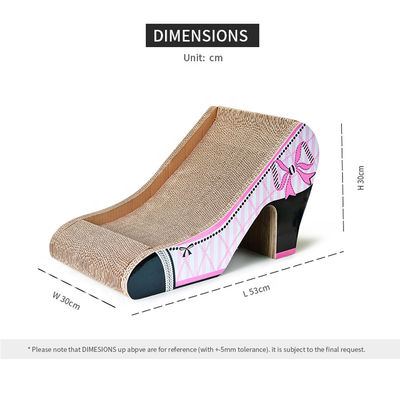 Pet Product Cats Toy Shoe Shape Vertical Scratching Post Corrugated Paper Cardboard Cat Scratcher with Catnip Free