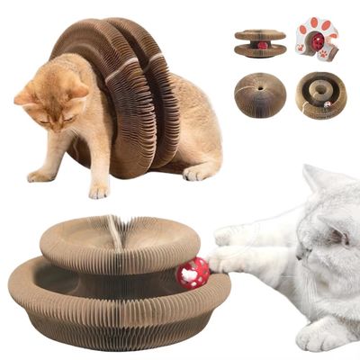 Organ Cat Scratch Board Cat Toy With Bell Cat Grinding Claw Corrugated Paper Self High Durable Scratch Nest
