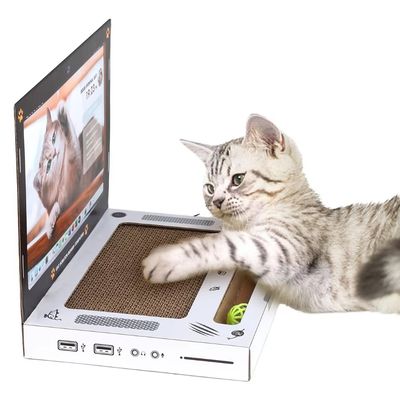 Corrugated Cat Scratching Board Computer-Shaped Cat Scratching Board Hot Sell Laptop Scratcher Cat Toy