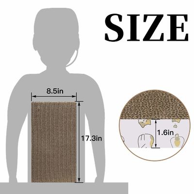4 Pack Cat Scratch Pad with Box, Cardboard Cat Scratcher for Indoor Cats