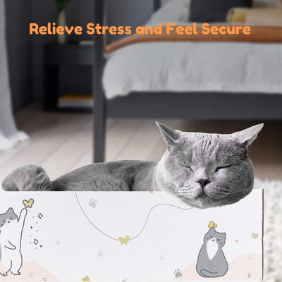 4 Pack Cat Scratch Pad with Box, Cardboard Cat Scratcher for Indoor Cats