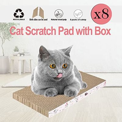 Cat Scratcher Cardboard,Reversible,Durable Recyclable Cardboard, Premium Scratch,Suitable for Cats to Rest, Grind Claws and Play