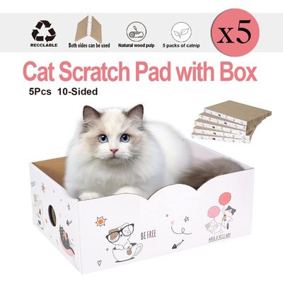 Cat Scratcher Cardboard,Reversible,Durable Recyclable Cardboard, Premium Scratch,Suitable for Cats to Rest, Grind Claws and Play