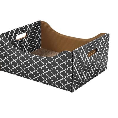 Heavy Duty Double-Sided Cardboard Cat Scratcher Bed Indoor Cats' Refillable Scratch Pad and Tree