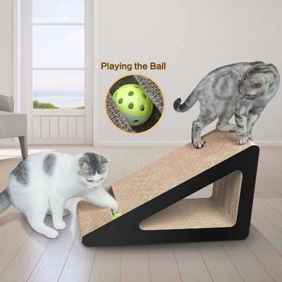 Factory Direct Sales Wear-resistant, Easy-to-clean High Quality Corrugated Right Angle Triangle cat Scratch Board