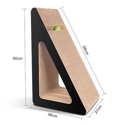 Factory Direct Sales Wear-resistant, Easy-to-clean High Quality Corrugated Right Angle Triangle cat Scratch Board