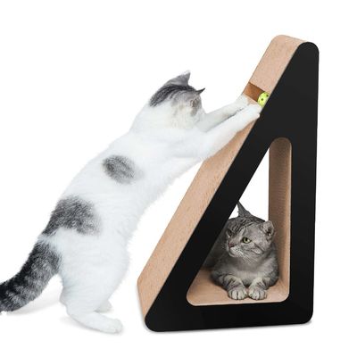 Factory Direct Sales Wear-resistant, Easy-to-clean High Quality Corrugated Right Angle Triangle cat Scratch Board