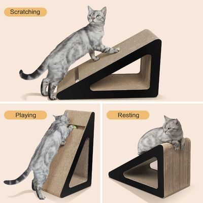 Factory Direct Sales Wear-resistant, Easy-to-clean High Quality Corrugated Right Angle Triangle cat Scratch Board