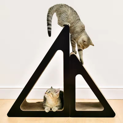 Factory Direct Sales Wear-resistant, Easy-to-clean High Quality Corrugated Right Angle Triangle cat Scratch Board