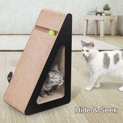 Factory Direct Sales Wear-resistant, Easy-to-clean High Quality Corrugated Right Angle Triangle cat Scratch Board