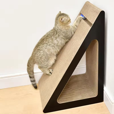 Factory Direct Sales Wear-resistant, Easy-to-clean High Quality Corrugated Right Angle Triangle cat Scratch Board