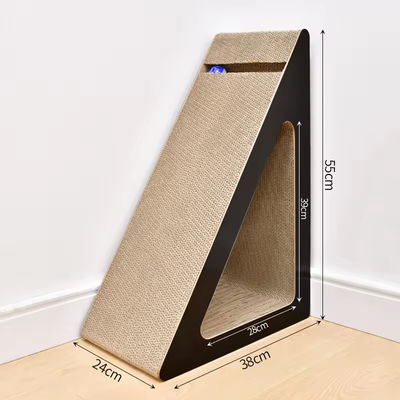 Factory Direct Sales Wear-resistant, Easy-to-clean High Quality Corrugated Right Angle Triangle cat Scratch Board