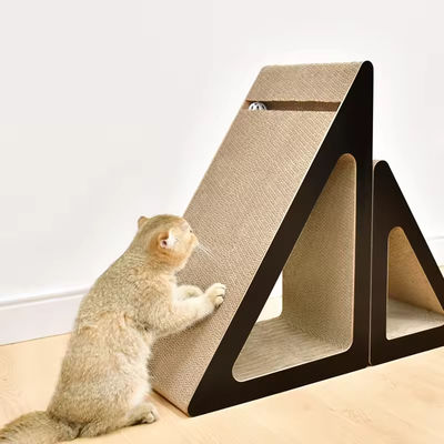 Factory Direct Sales Wear-resistant, Easy-to-clean High Quality Corrugated Right Angle Triangle cat Scratch Board