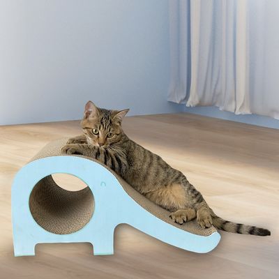 Cartoon Elephant Cat Scratching Board Factory Directly Sale Elephant Shape Cat Scratching Board High Density Durable Scratcher