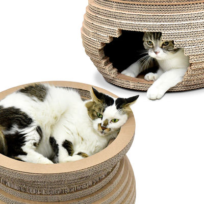 Customised Hot Sale Paper Cardboard House Scratching Boards Cat Scratcher with Catnip