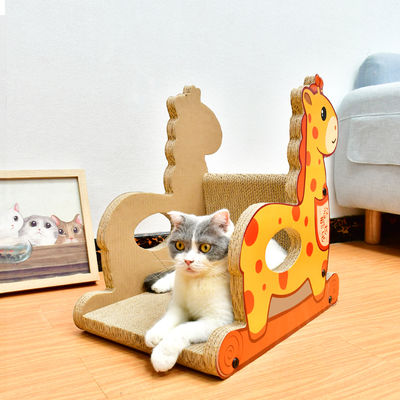 Giraffe Shape Cat Scratcher Pet Playground Cat Scratching Toy Durable Kitty Scratcher Cat Scratching Board