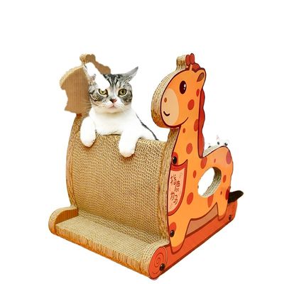 Giraffe Shape Cat Scratcher Pet Playground Cat Scratching Toy Durable Kitty Scratcher Cat Scratching Board