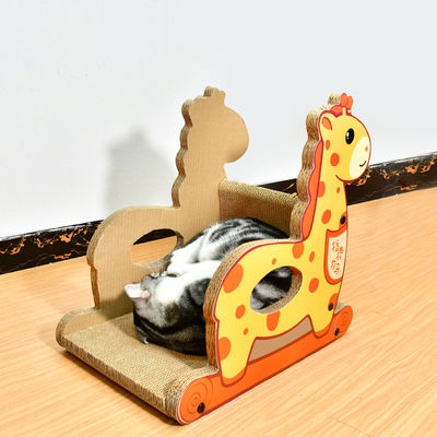 Giraffe Shape Cat Scratcher Pet Playground Cat Scratching Toy Durable Kitty Scratcher Cat Scratching Board